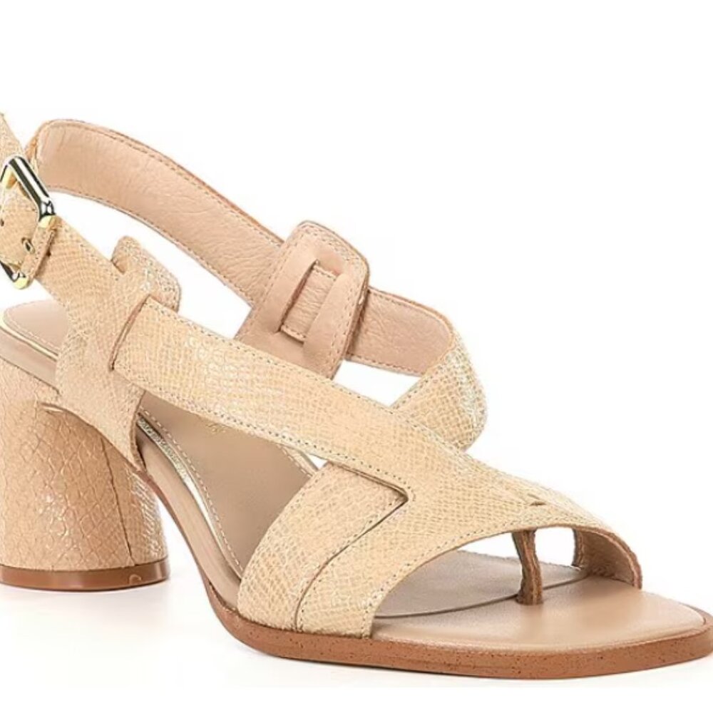 Donald Pliner Snake-Embossed Leather Strappy Heel size 9.5 (Brand New)